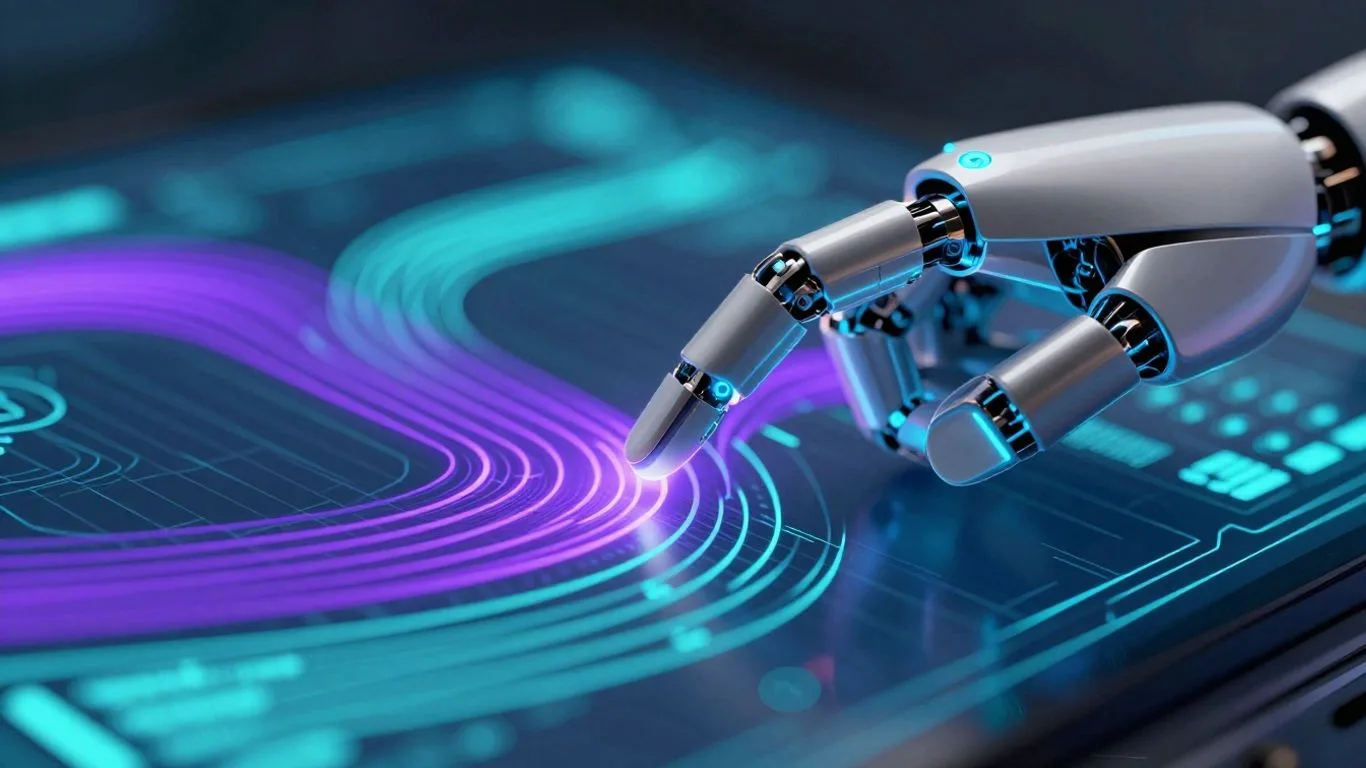 PhantomBuster robot hand interacting with digital interface